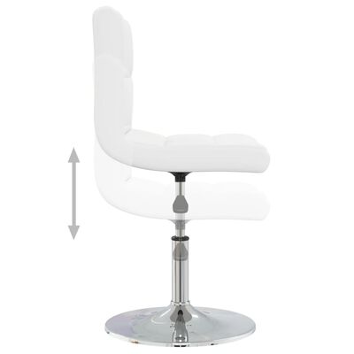 vidaXL virtuves krēsls, balta mākslīgā āda