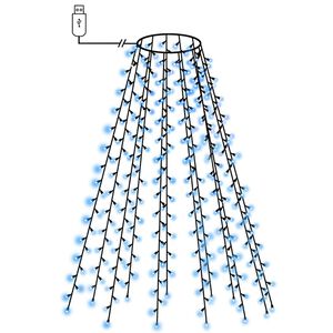 vidaXL Ziemassvētku lampiņas, 150 LED, 150 cm, zilas