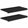 vidaXL Logu palodzes 2 gab. Melns 70 x 40 x 2 cm Cietais gobu koks