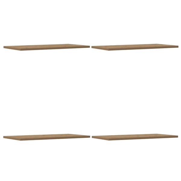 vidaXL sienas plaukti 4 gab. koka krāsa 60x30x1,5 cm inženierijas koks