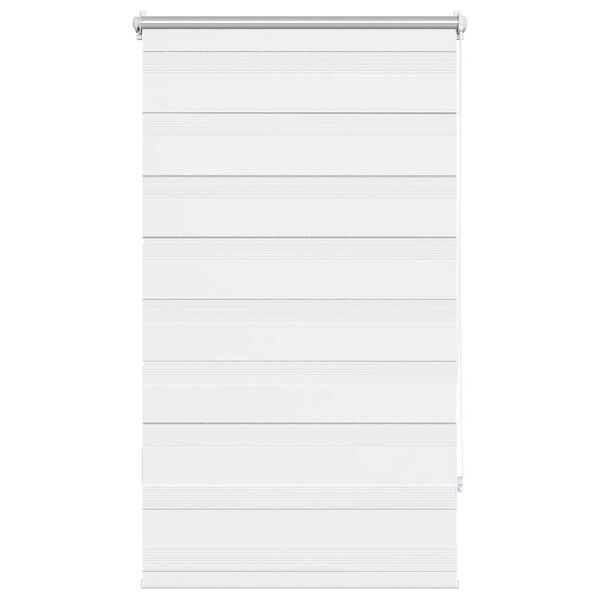 vidaXL zebras žalūzijas, 90,9x150 cm, audums, platums 86,7 cm, baltas