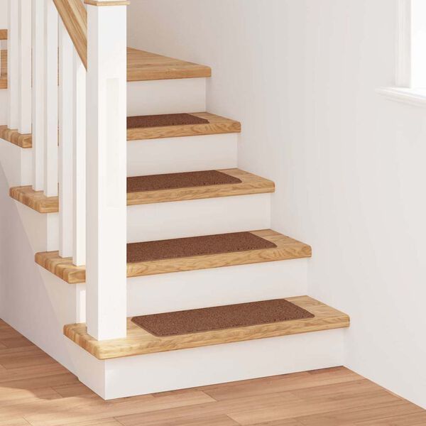 vidaXL Antislip kāpņu paklāji 15 pcs Dzeltena 60 x 25 cm PP