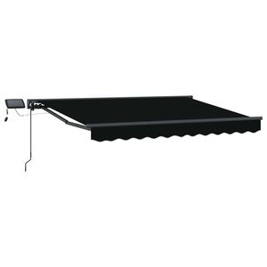 vidaXL Manuāls nojumes rāmis ar LED Melns un Anthracite 3 x 2,5 m