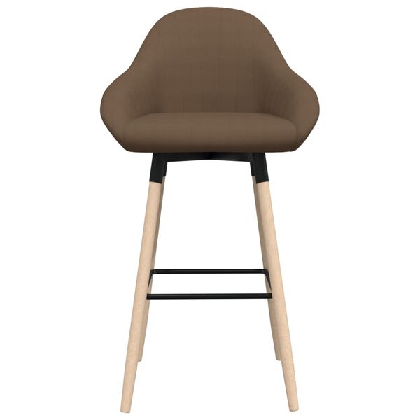 vidaXL bāra krēsli, 2 gab., brūns audums