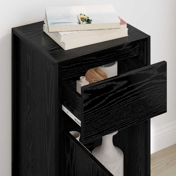 vidaXL Puse Melns ozolkoks 81 x 36 x 150.5 cm Inženierijas koks