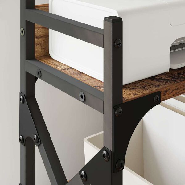 vidaXL Printera statīvs Vecs koks 40 x 20 x 40 cm Inženierijas koks