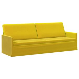 vidaXL 3 vietīgs dīvāns Dzeltena 220 x 81 x 82 cm Samts