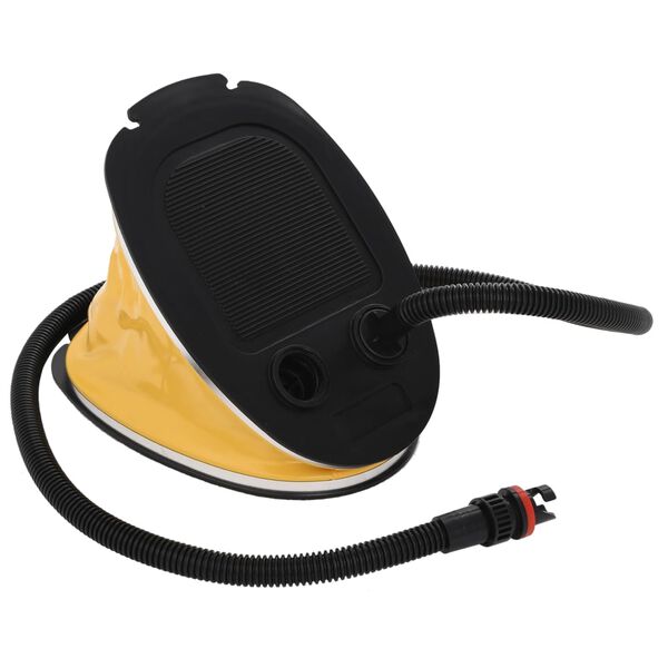 vidaXL kājas pumpis, 26x18 cm, PP un PE, pelēks un dzeltens