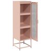 vidaXL Highboard Pink 36x39x123 cm Auksti velmēts tērauds