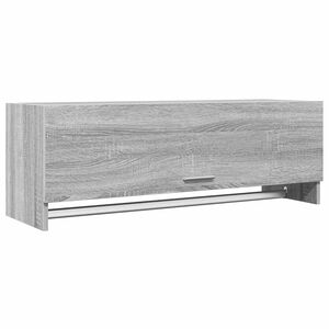vidaXL skapis, pelēka ozolkoka, 100x32,5x35 cm, inženierijas koks