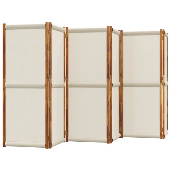 vidaXL 6-paneļu istabas aizslietnis, 420x180 cm, gaiši pelēks