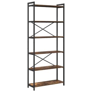 vidaXL Grāmatu plaukts 80 x 30 x 189,5 cm Inženierijas koks