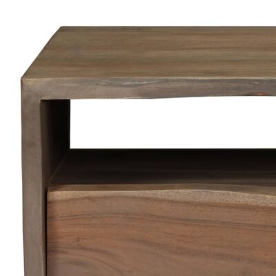 vidaXL kafijas galdiņš, akācijas masīvkoks, 90x50x40 cm, pelēks
