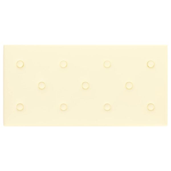 vidaXL Sienas galvgals 12 pcs Krēmkrāsa 60 x 30 cm Mākslīgā āda