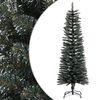 vidaXL mākslīgā Ziemassvētku egle ar statīvu, &scaron;aura, 120 cm, zaļa, PVC
