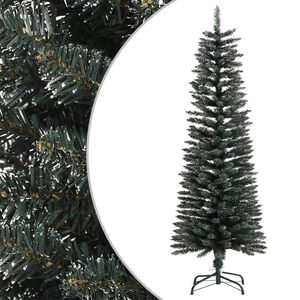 vidaXL mākslīgā Ziemassvētku egle ar statīvu, &scaron;aura, 120 cm, zaļa, PVC