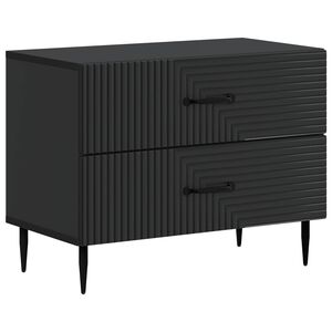 vidaXL Nakts skapītis Melns 62 x 34,5 x 47,5 cm Inženierijas koks