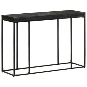vidaXL konsoles galds, melns, 110x35x76 cm, akācijas un mango koks