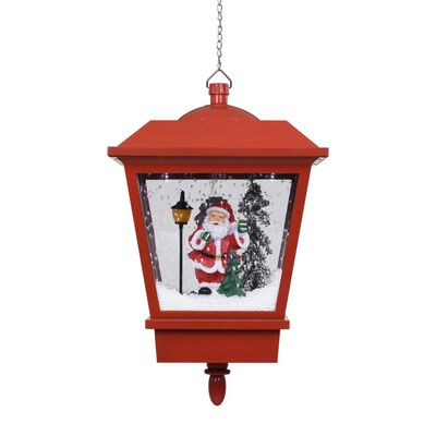 vidaXL piekarama Ziemassvētku lampa ar LED, sarkana, 27x27x45 cm