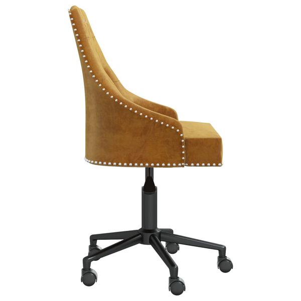 vidaXL grozāms virtuves krēsls, brūns samts