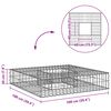 vidaXL Gabions pacelta gulta Sudraba 100 x 100 x 20 cm Cinkots tērauds