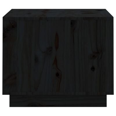 vidaXL kafijas galdiņš, melns, 120x50x40,5 cm, priedes masīvkoks