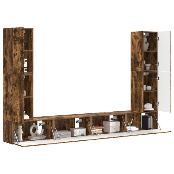 vidaXL 4 pcs Dūmaka ozols