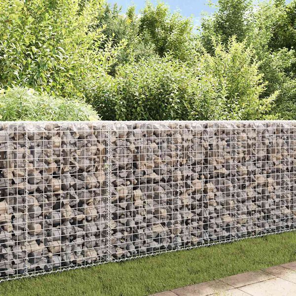 vidaXL gabions ar vāku, cinkots tērauds, 200x20x85 cm