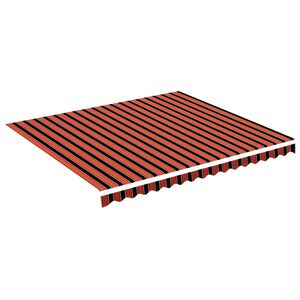 vidaXL nojumes maiņas jumts, oranžs un brūns, 400x350 cm, poliesters