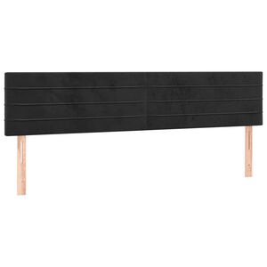 vidaXL gultas galvgaļi, melni, 160x5x78/88 cm, samts