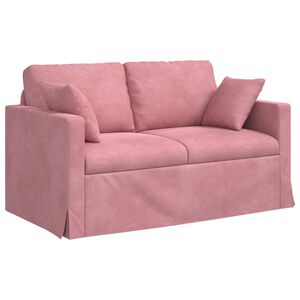 vidaXL Dīvāns Rozā 138 x 78 x 80 cm Samts