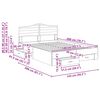vidaXL Gultas rāmis Sonoma ozols 140 x 200 cm Inženierijas koks