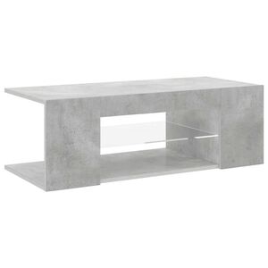 vidaXL TV galdiņ&scaron; ar LED lampiņām, 90x39x30 cm, betona pelēks