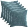 vidaXL Spilvens 6 gab. HEERLEN Zila 35 x 35 cm &Scaron;enila audums