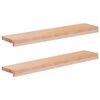 vidaXL Logu palodzes 2 gab. Dabiska 80x 15 x 2 cm Cietais gobu koks