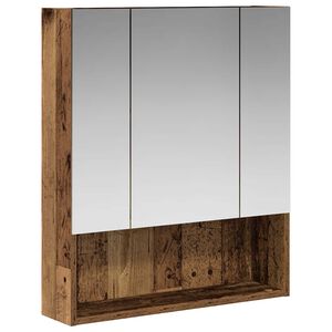 vidaXL Vannas istabas spoguļu skapis Vecs koks 60 x 14.5 x 70 cm