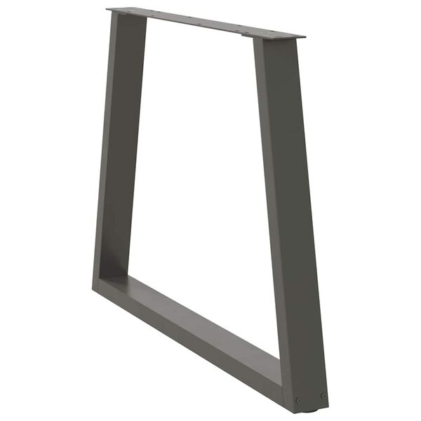 vidaXL ēdamgalda kājas, 3 gab., V-veida, antracīta krāsā, 100x(72-73,3) cm, tērauds