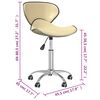 vidaXL grozāmi virtuves krēsli, 2 gab., krēmkrāsas mākslīgā āda