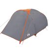 vidaXL ģimenes telts 6 personām, pelēka, oranža, ūdensnecaurlaidīga