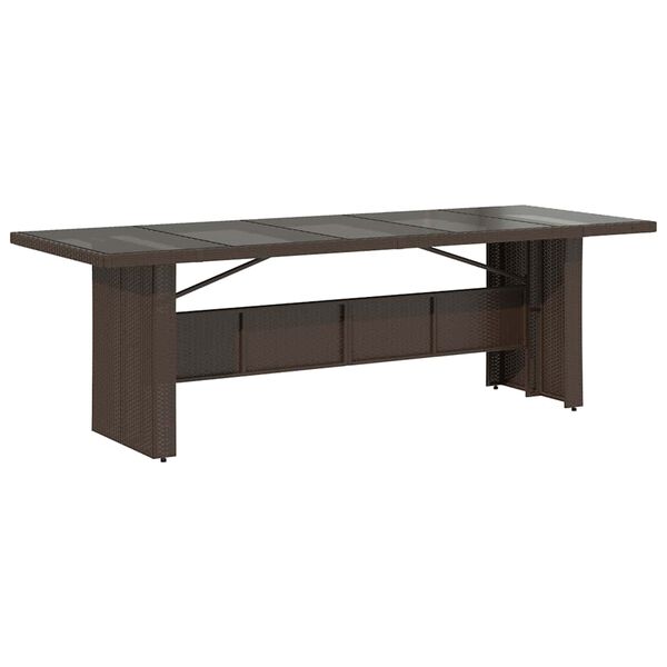 vidaXL 9-daļīgs bistro mēbeļu komplekts, matrači, brūna PE rotangpalma