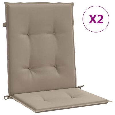 vidaXL dārza krēslu spilveni, 2 gab., pelēkbrūni, 100x50x3 cm, audums