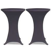 vidaXL galdu pārvalki, 2 gab., 60 cm, elastīgi, pelēki