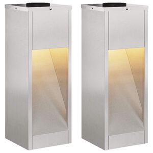 vidaXL Saules LED Ceļa Gaisma 2 gab. Silti balts 18 x 18 x 50 cm