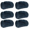 vidaXL Pledu segas 6 gab. Tums zils 130 x 150 cm 3.04 Flīss