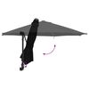 vidaXL Dārza parasols Melna 248 x 248 x 148 cm Poliesters un tērauds