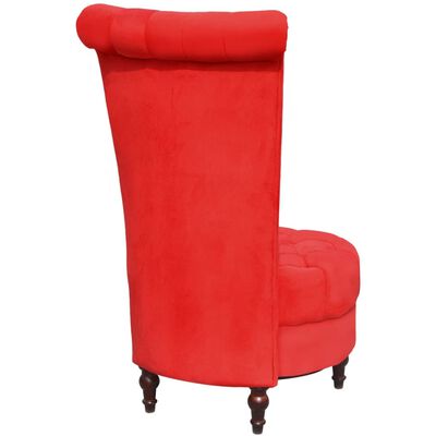 vidaXL atpūtas krēsls ar augstu atzveltni, sarkans audums