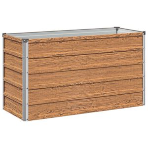 vidaXL Paaugstināta dārza gulta Koka brūns 100 x 40 x 55 cm