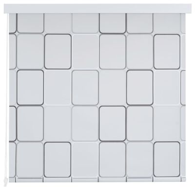 vidaXL rullo žalūzija dušai, 140x240 cm, ar kvadrātiem