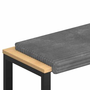 vidaXL Solspilvens Mīksts kordūrs Gai&scaron;i pelēka Dziļums 35 cm
