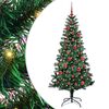 vidaXL Mākslīgais LED Ziemassvētku eglīte Zaļa 150 cm PVC un metāls